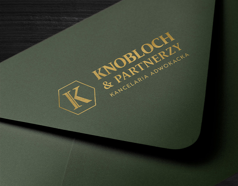 Branding kancelarii prawniczej Knobloch & Partnerzy - logo, wizytówki, materiały firmowe, strona www